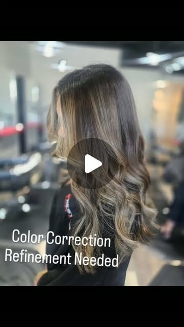 Color correction taking warm orange hair to a soft, dimensional balayage