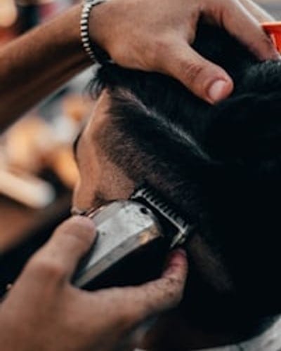 A clipper cut shaped and finished at the nape
